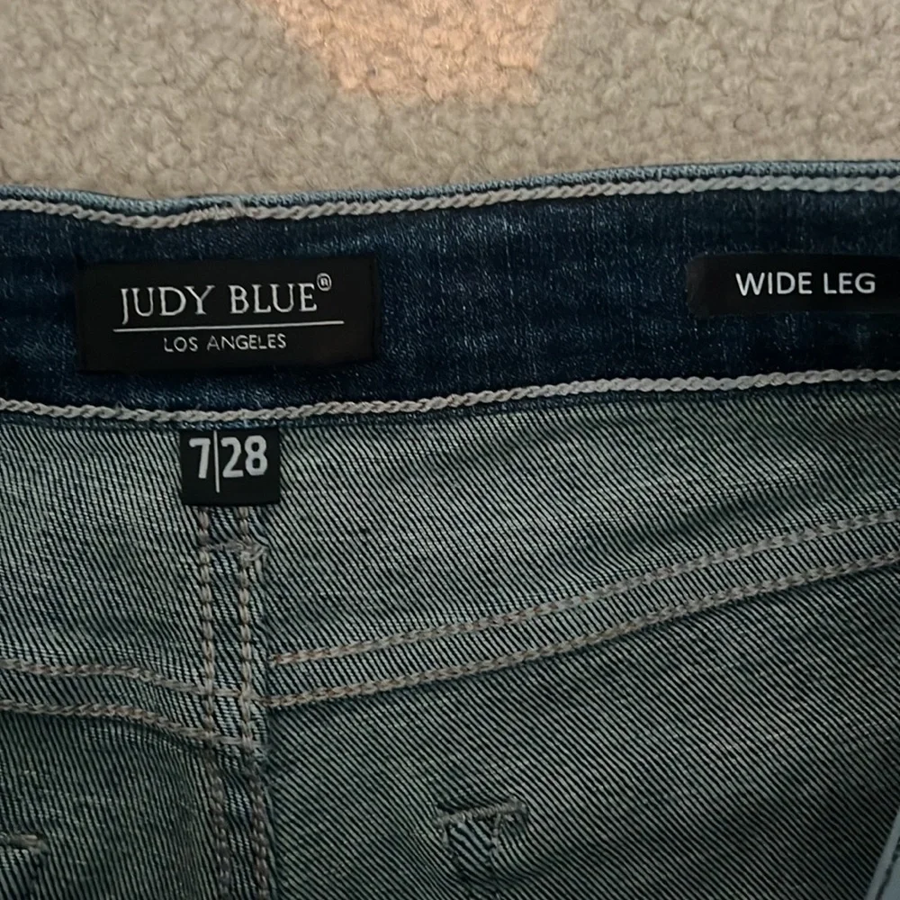 Judy Blue Dark Blue Wide Leg Jeans NWOT - Picture 3 of 5